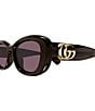 Gucci Women's GG Bag 53mm Oval Sunglasses, Color:Shiny Brown - Image 3