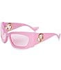 Color:Pink - Image 1 - Women's GG Blondie 62mm Cat Eye Sunglasses