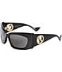 Color:Black - Image 1 - Women's GG Blondie 62mm Cat Eye Sunglasses