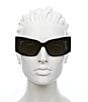 Color:Black - Image 2 - Women's GG Blondie 62mm Cat Eye Sunglasses