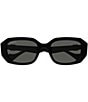 Color:Black - Image 2 - Women's GG Generation Light 54mm Rectangle Sunglasses
