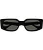 Color:Black - Image 2 - Women's GG Generation Light 55mm Rectangle Sunglasses