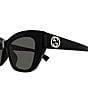 Gucci Women's GG Muse 55mm Cat Eye Sunglasses, Color:Shiny Black - Image 3