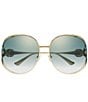 Color:Gold - Image 2 - Women's GG0225S 63mm Round Sunglasses