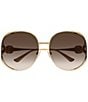 Gucci Women's Gg0225S 63mm Round Sunglasses - Image 2