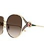 Gucci Women's Gg0225S 63mm Round Sunglasses - Image 3
