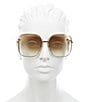 Color:Brown - Image 2 - Women's Gg0879s Square 61mm Sunglasses