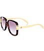 Color:Shiny Havana - Image 1 - Women's Gg1066s 59mm Butterfly Sunglasses