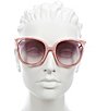 Color:Pink Mother of Pearl - Image 2 - Women's Gg1076s 56mm Round Sunglasses