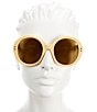 Color:Shiny Solid Butter Yellow - Image 2 - Women's Gg1081s 54mm Oval Sunglasses