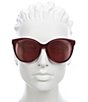 Color:Tri Layer Burgundy - Image 2 - Women's Gg1171SK 57mm Round Sunglasses