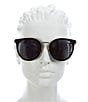Color:Black - Image 2 - Women's Gg1181SK 55mm Round Sunglasses