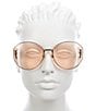 Color:Gold/Pink - Image 2 - Women's Gg1206SA 63mm Round Sunglasses