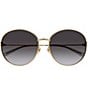 Color:Gold - Image 2 - Women's GG1281SK 60mm Round Sunglasses