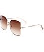 Color:Gold/Brown - Image 1 - Women's GG1282SA 62mm Square Sunglasses