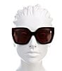 Color:Havana - Image 2 - Women's GG1300S 55mm Butterfly Sunglasses