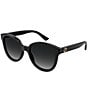 Color:Black - Image 1 - Women's GG1315S 54mm Round Sunglasses