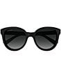Color:Black - Image 2 - Women's GG1315S 54mm Round Sunglasses