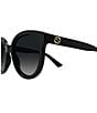 Color:Black - Image 3 - Women's GG1315S 54mm Round Sunglasses