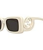 Gucci Chaise Lounge 54mm Rectangle Sunglasses, Color:Ivory - Image 3