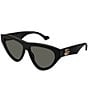 Color:Black - Image 1 - Women's GG1333S 58mm Cat Eye Sunglasses