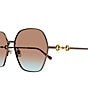 Color:Brown - Image 3 - Women's GG1335S 62mm Round Sunglasses