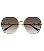 Color:Gold - Image 2 - Women's GG1335S 62mm Round Sunglasses