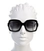 Color:Black - Image 2 - Women's GG1337S 54mm Square Sunglasses