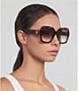 Gucci Women's GG1337S 54mm Tortoise Square Sunglasses - Image 3