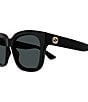 Color:Black - Image 3 - Women's GG1338S 54mm Cat Eye Sunglasses