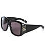Color:Black - Image 1 - Women's GG1402S GG Corner 55mm Square Sunglasses