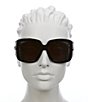 Color:Black - Image 2 - Women's GG1402S GG Corner 55mm Square Sunglasses