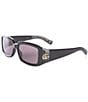 Color:Black - Image 1 - Women's GG1403S GG Corner 54mm Rectangle Sunglasses