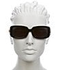 Color:Black - Image 2 - Women's GG1403S GG Corner 54mm Rectangle Sunglasses