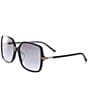 Color:Black - Image 1 - Women's GG1448SA Petite Web 59mm Square Sunglasses
