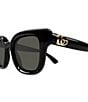 Gucci Women's GG1828S 49mm Square Sunglasses, Color:Black - Image 3