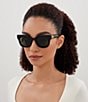 Gucci Women's GG1828S 49mm Square Sunglasses, Color:Black - Image 4