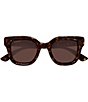 Gucci Women's GG1828S 49mm Square Sunglasses, Color:Havana - Image 2