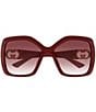 Gucci Women's GG2015S 59mm Square Sunglasses, Color:Burgundy - Image 2