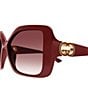 Gucci Women's GG2015S 59mm Square Sunglasses, Color:Burgundy - Image 3