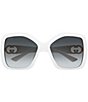 Gucci Women's GG2015S 59mm Square Sunglasses, Color:White - Image 2