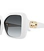Gucci Women's GG2015S 59mm Square Sunglasses, Color:White - Image 3