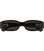 Gucci Women's Hailey 54mm Rectangle Sunglasses, Color:Shiny Black - Image 2