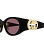 Gucci Women's Hailey Interlocking G 55mm GG2123 Oval Sunglasses - Image 3