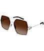 Gucci Women's Interlocking G 61mm Square Sunglasses - Image 4