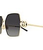 Gucci Women's Interlocking G 61mm Square Sunglasses - Image 3