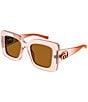 Gucci Women's Interlocking G Monte Carlo 49mm Square Sunglasses - Image 1