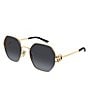 Gucci Women's Interlocking G Stuck GG 58mm Geometric Sunglasses - Image 1