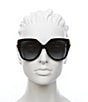 Color:Black - Image 2 - Women's Le Bouton 54mm Square Sunglasses