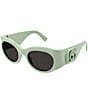 Color:Shiny Pastel Green - Image 1 - Women's Marmont Monocolor 53mm Round Sunglasses
